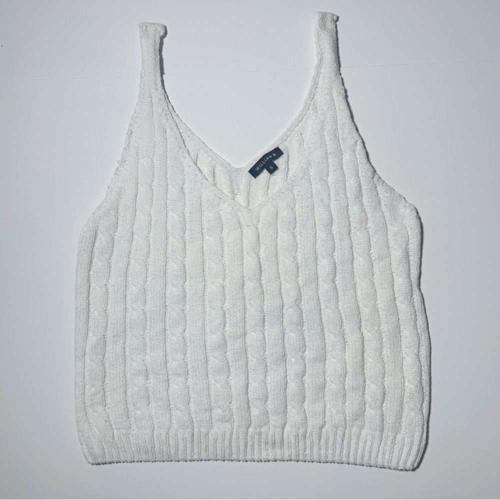 William B Cable Knit Sweater Tank